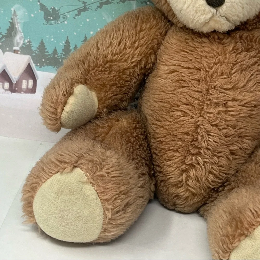 Vintage Jointed Plush Brown Tan Shelf Teddy Bear 12”